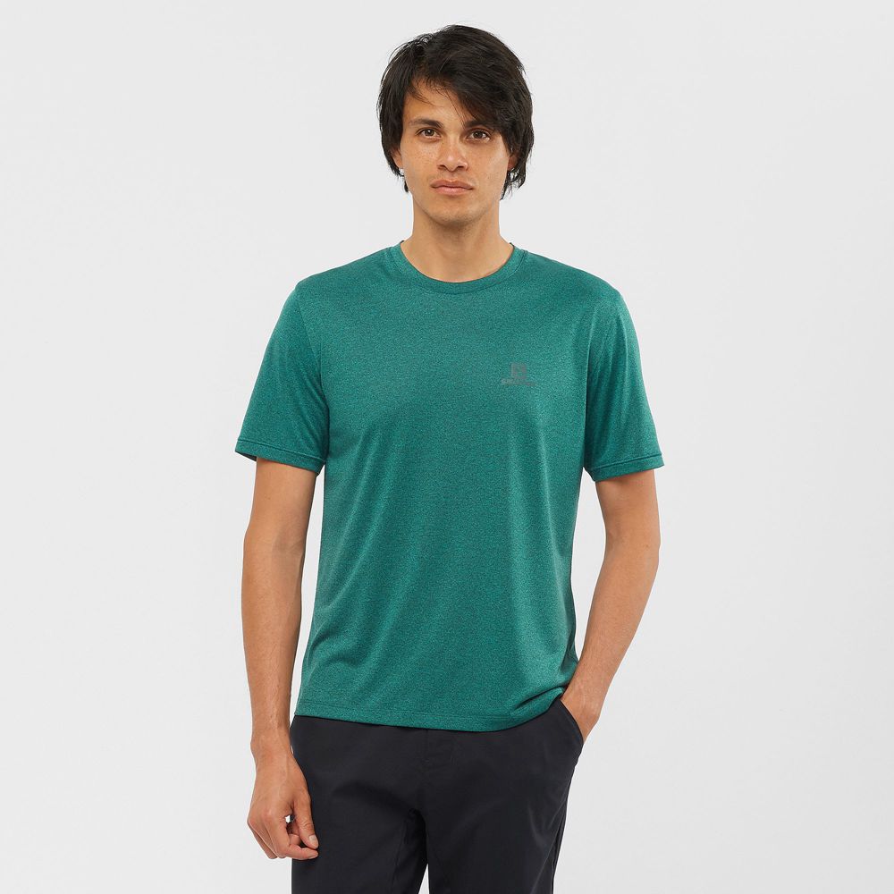 Salomon Israel EXPLORE M - Mens T shirts - Green (ETAK-62879)